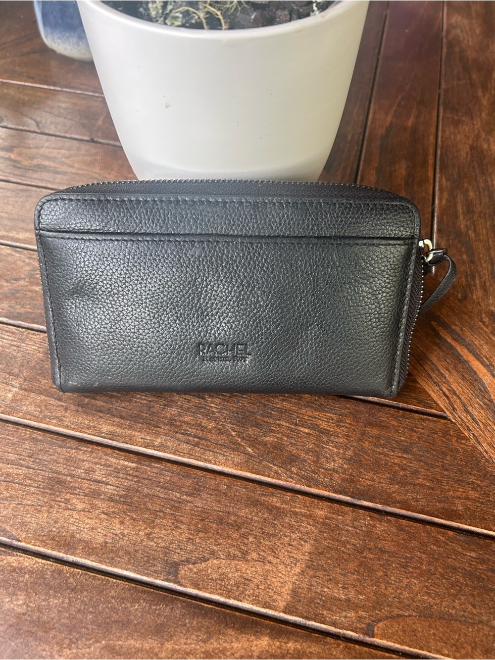 Rachel Roy - Leopard Print Zip Wallet - Black Trim - Picture 2 of 4
